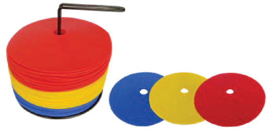 Flat Agility Cones - Pack of 24 x 2 colours