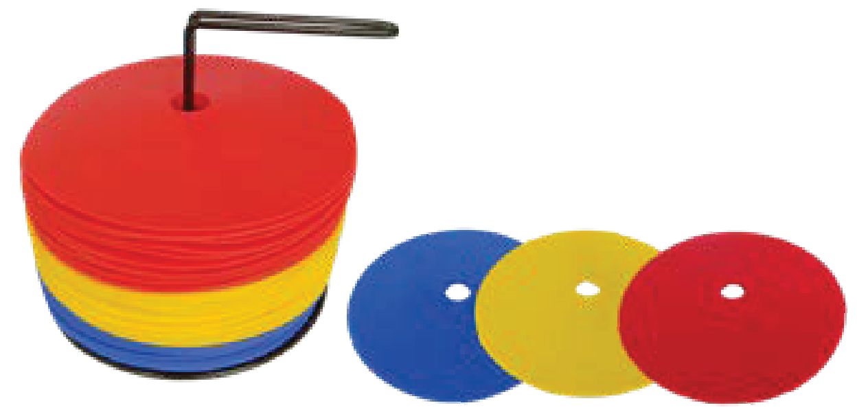 Flat Agility Cones - Pack of 24 x 2 colours